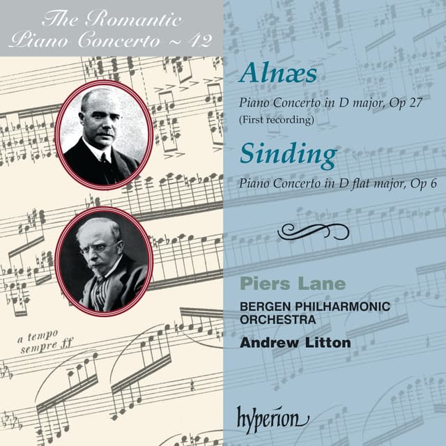 Alnæs & Sinding: Piano Concertos (Hyperion Romantic Piano Concerto 42) cover art