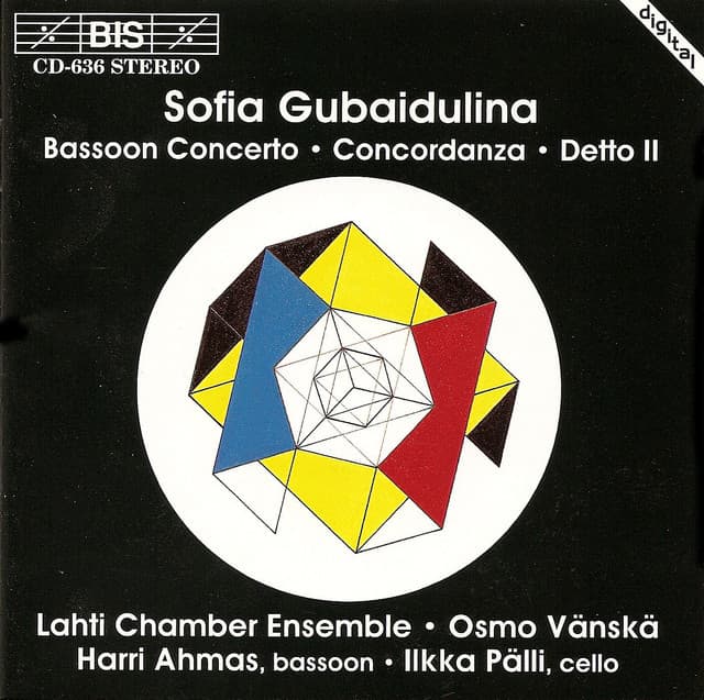 Gubaidulina: Bassoon Concerto / Detto Ii / Concordanza cover art