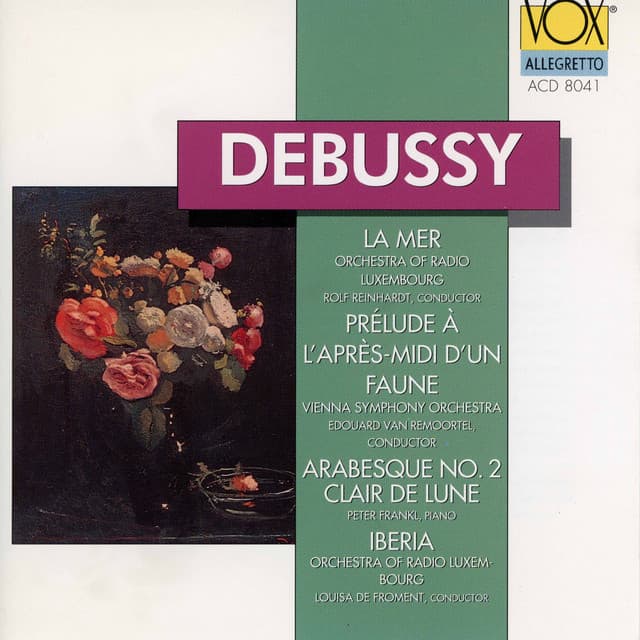 Debussy: La mer, Prélude à l'après-midi d'un faune, Arabesque No. 2 & Clair de lune cover art
