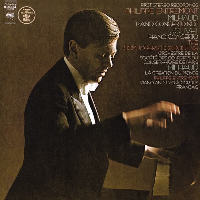 Jolivet: Concerto for Piano and Orchestra - Milhaud: Concerto No. 1 for Piano and Orchestra & La Création du Monde Op. 81 cover art