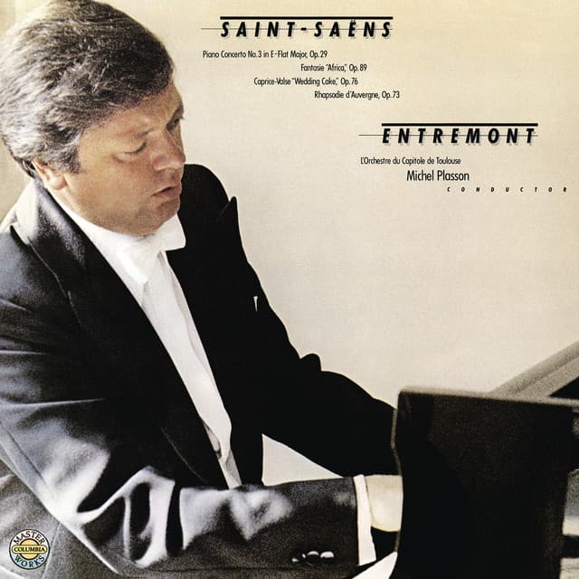 Saint-Saëns: Piano Concerto No. 3 in E-Flat Major, Op. 29, Rhapsodie D'Auvergne, Op. 73, Wedding Cake, Op. 76 & Africa, Op. 89 cover art