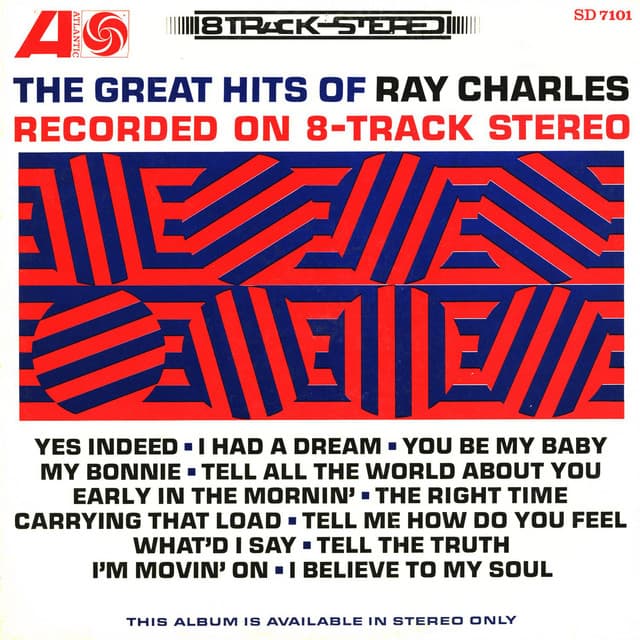 The Great Hits of Ray Charles Recorded on 8-Track Stereo cover art