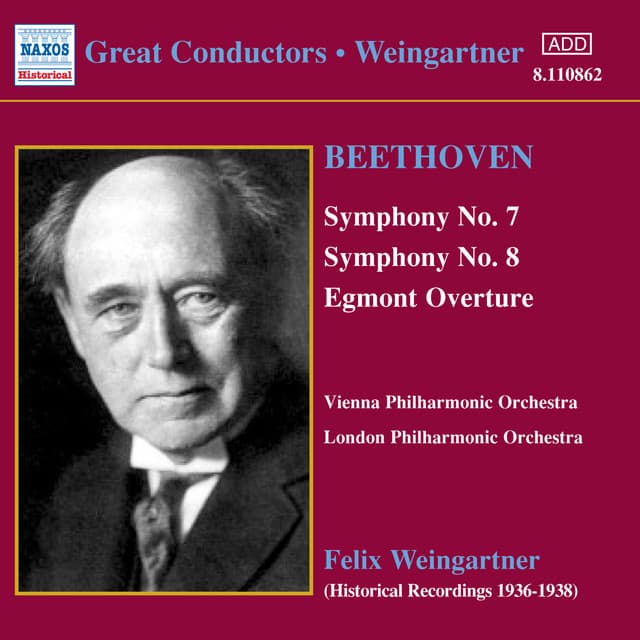 Beethoven: Symphonies Nos. 7 and 8 (Weingartner) (1936) cover art