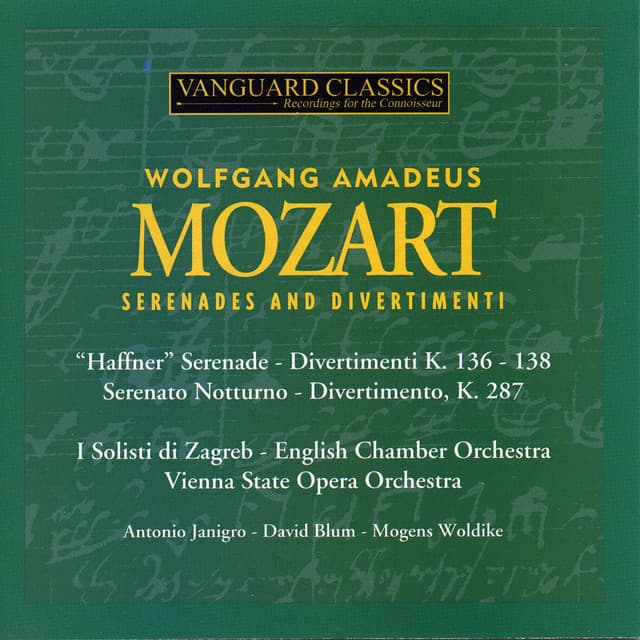 Mozart: Serenades and Divertimenti cover art