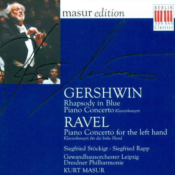 GERSHWIN, G.: Rhapsody in Blue / Piano Concerto in F Major / RAVEL, M.: Piano Concerto for the Left Hand (Rapp) cover art