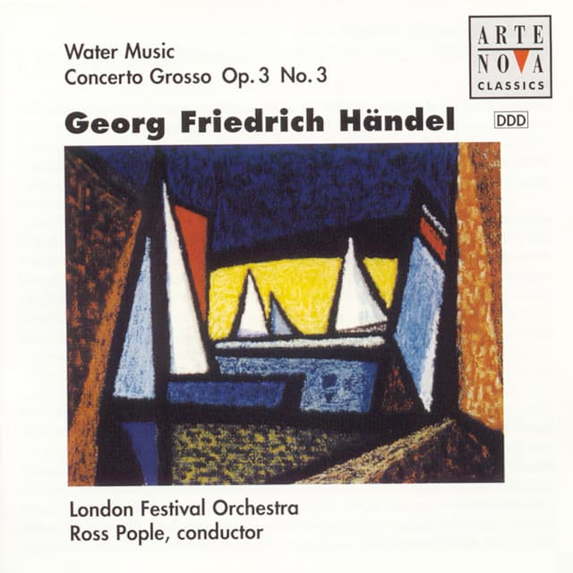Händel: Water Music; Concerto Grosso Op. 3/3 cover art