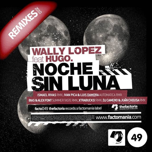 Noche Sin Luna - Ismael Rivas Factomania Remix cover art