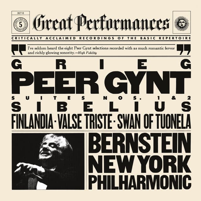 Grieg: Peer Gynt Suite No. 1 & No. 2 & Sibelius: Finlandia & Valse Triste & The Swan of Tuonela cover art