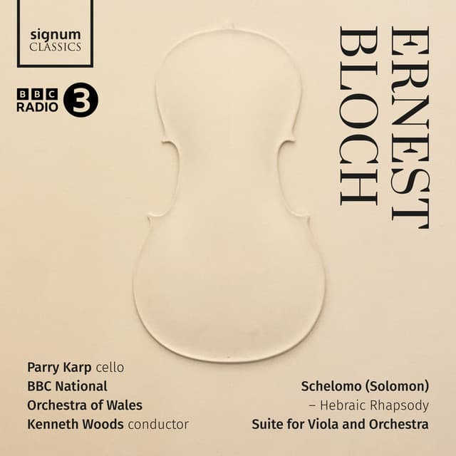 Schelomo, B. 39 "Rhapsodie hébraïque for Cello and Orchestra" cover art