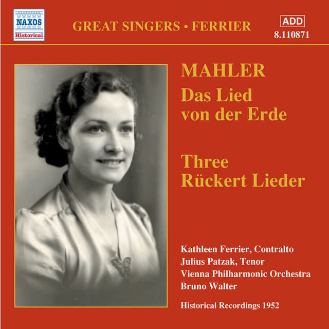 Mahler: Rückert-Lieder & Das Lied von der Erde (Recorded 1952) cover art